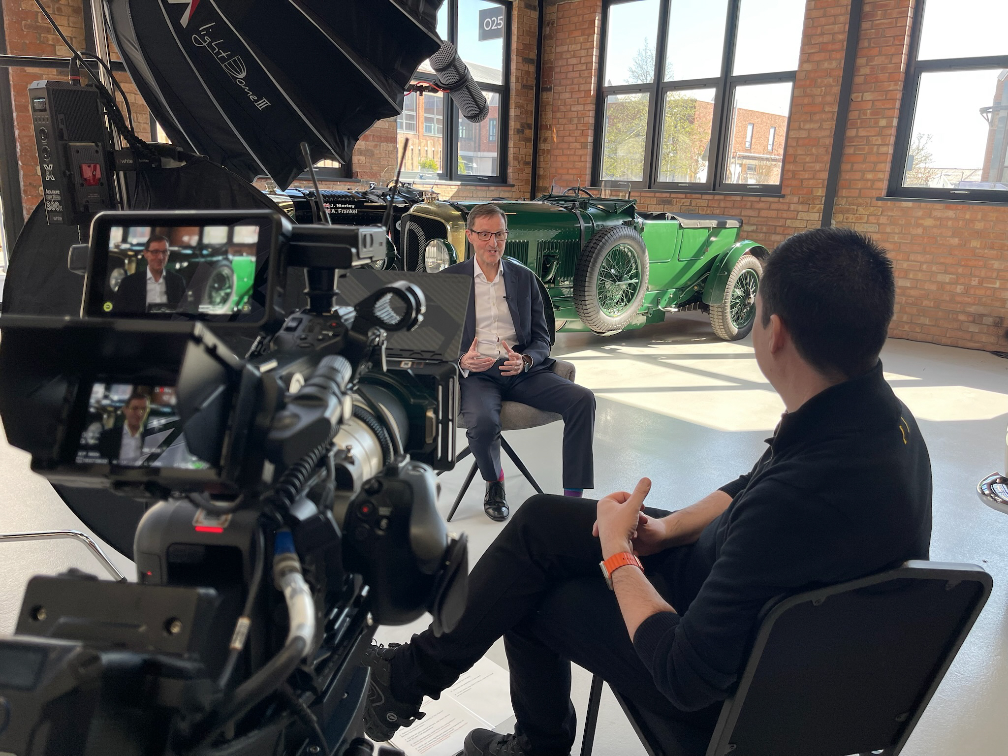 Internal communications video interview at Bentley Motors
