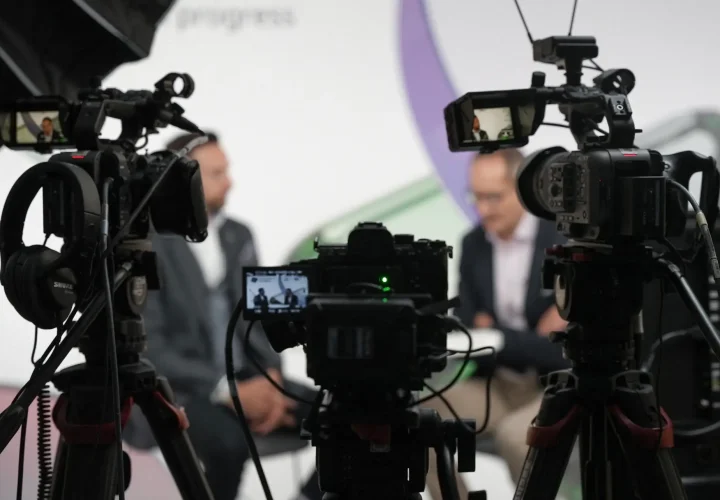 Behind the scenes of an interview showcasing our video production services in Milton Keynes.
